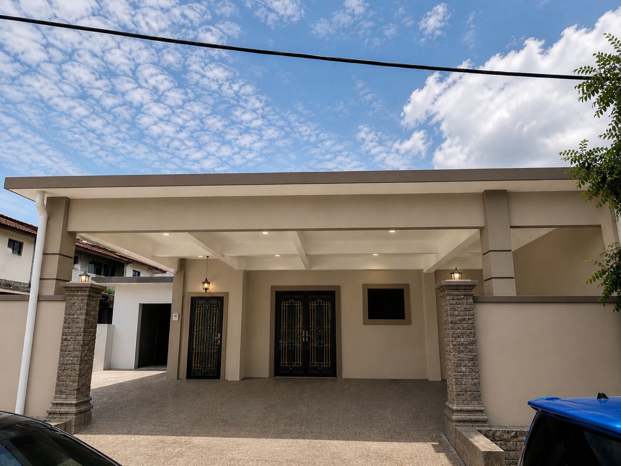 Car porch extension & external finishing